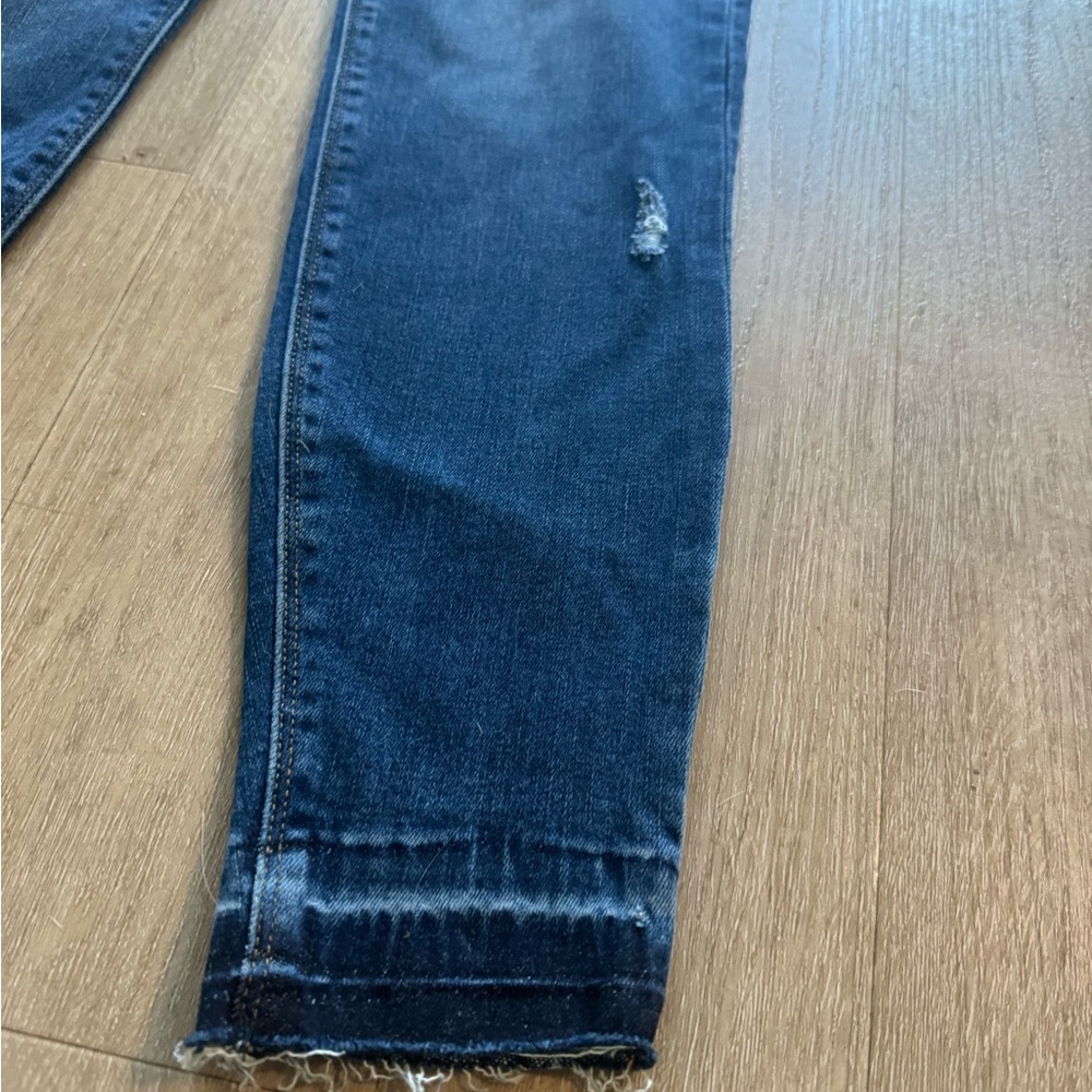 Distressed Ankle Skinny Jeans, Medium Wash - Picture 7 of 14